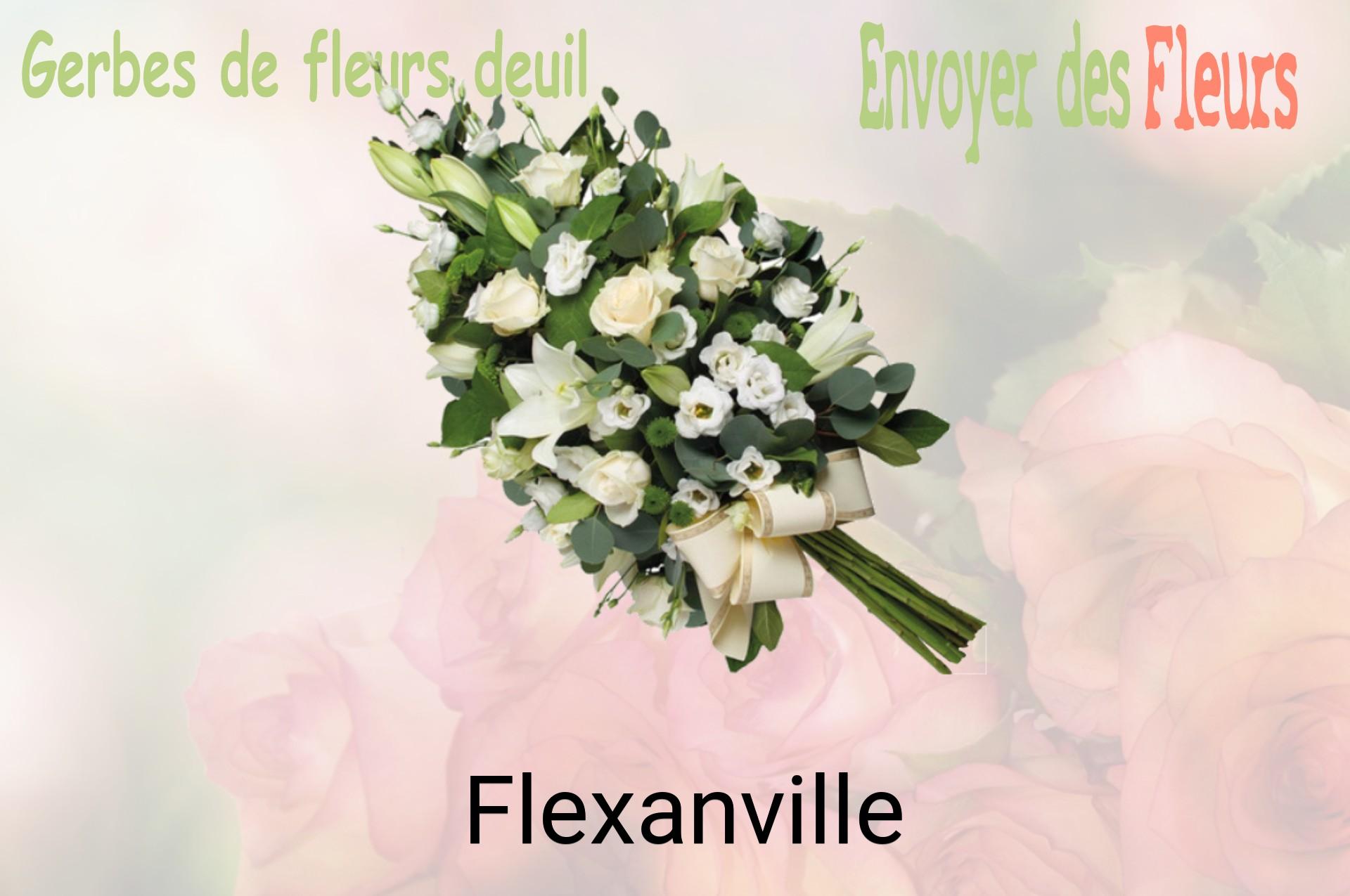 Gerbe de fleurs de deuil livrée à Flexanville